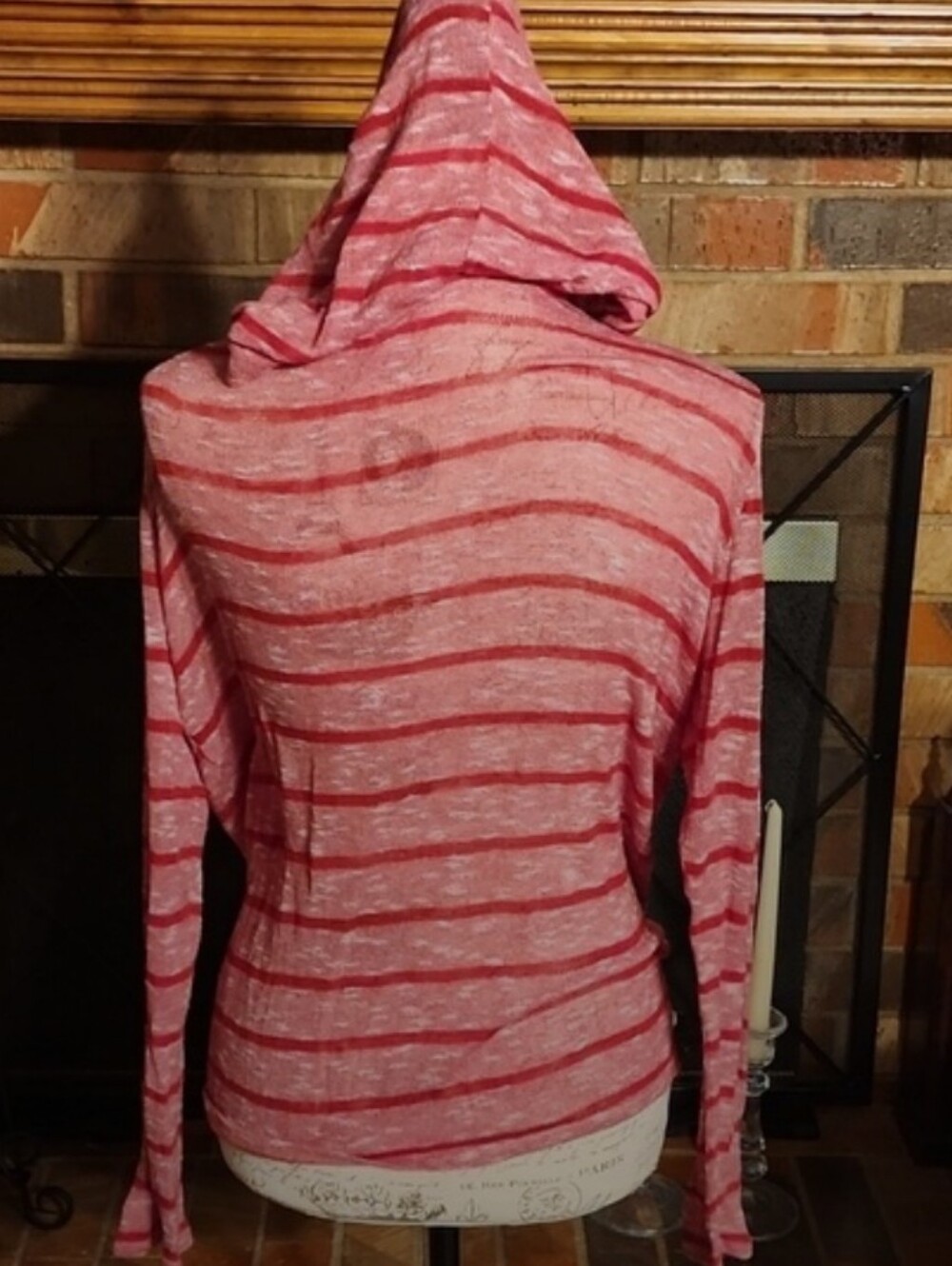 Unique Cardigan with Attached Scarf/Hood - Picture 2 of 3